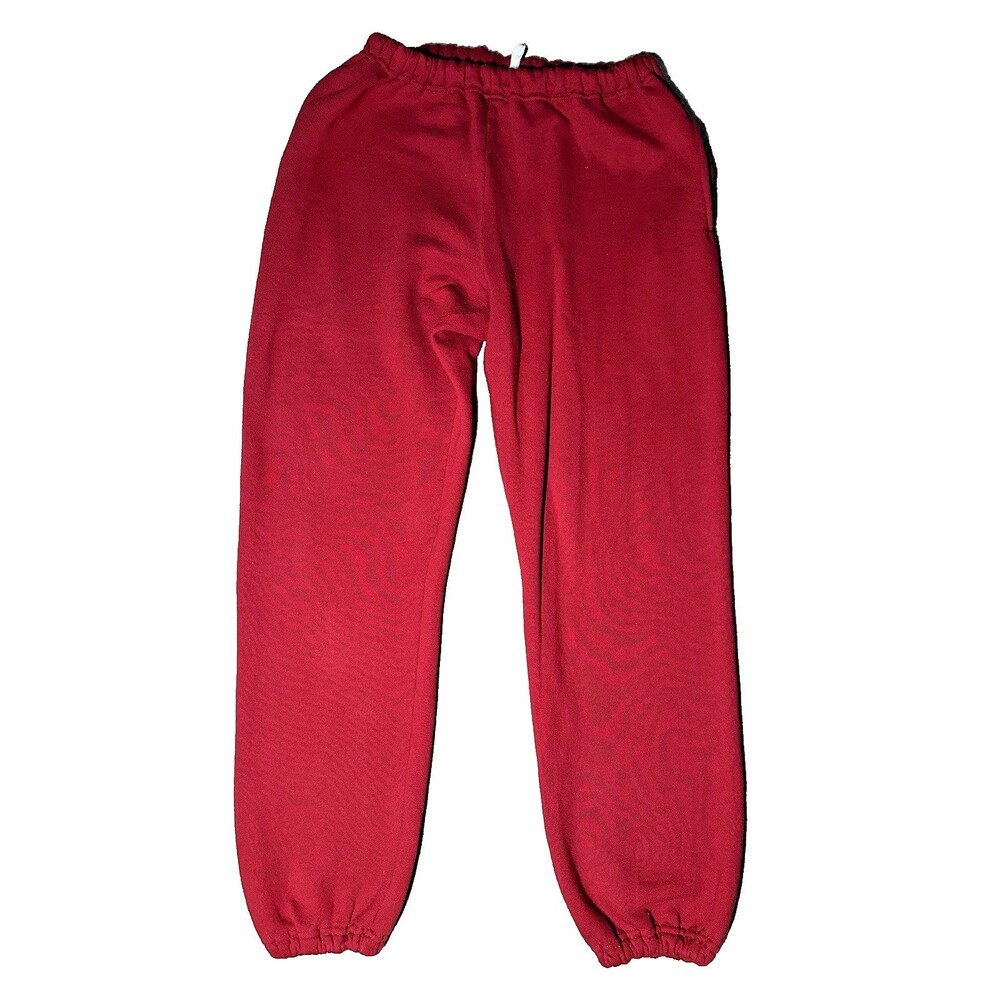 Vintage 90s Russell Athletic Men’s Red Fleece Sweatpants Made in USA Large